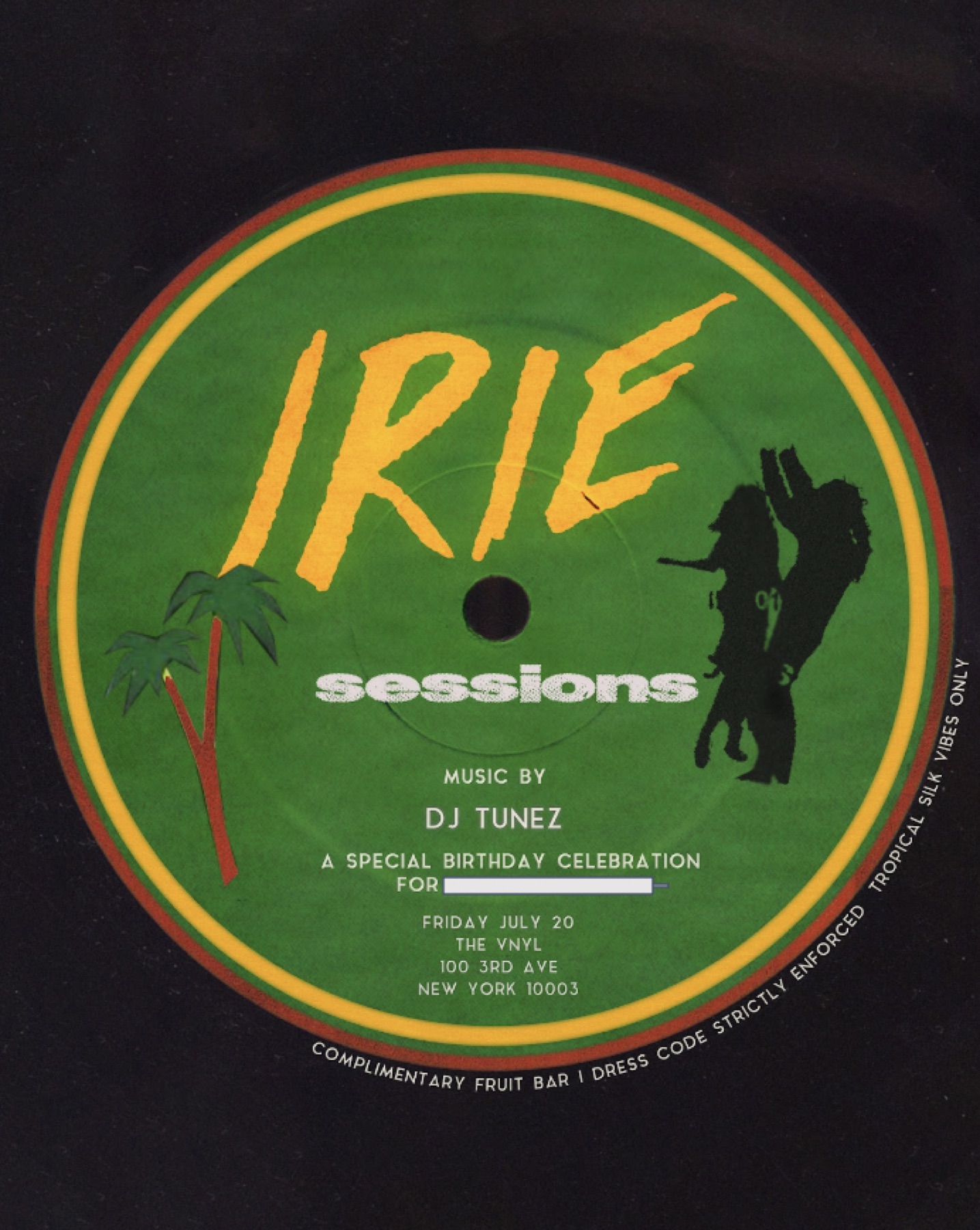 Irie Sessions event poster