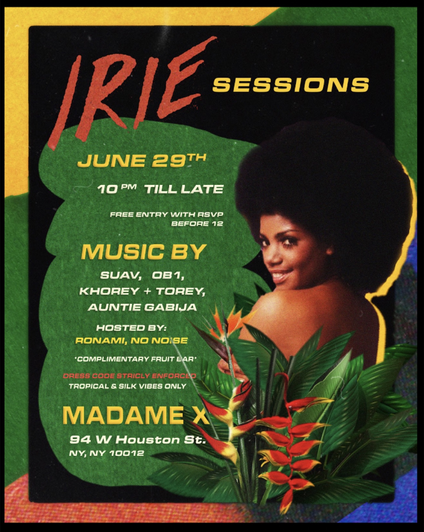 Irie live event poster