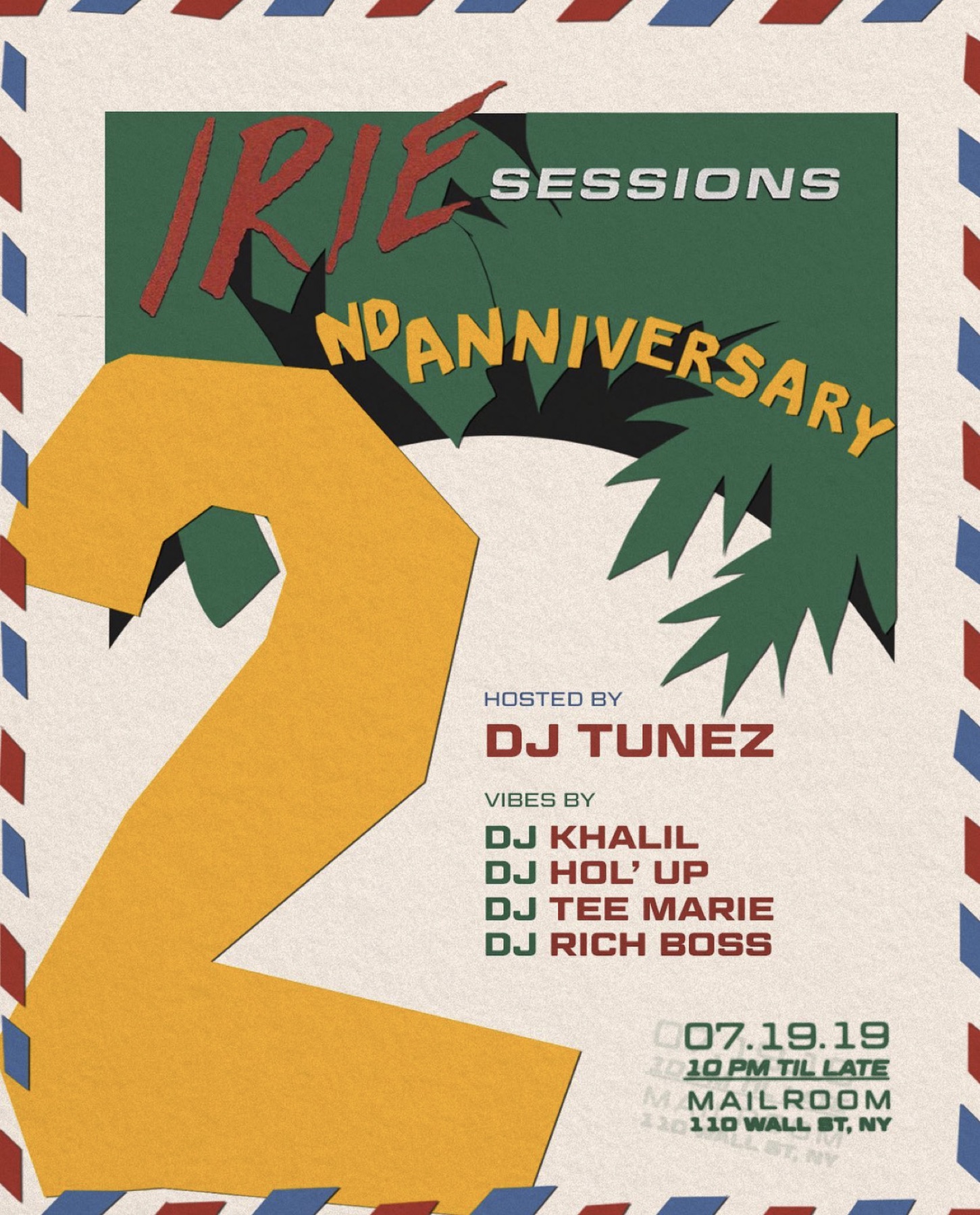 Irie community event poster